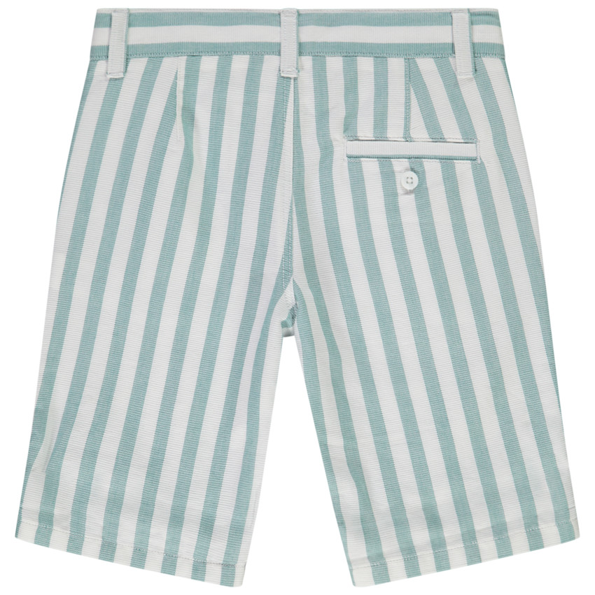Bermudas de tela con rayas para niño 
