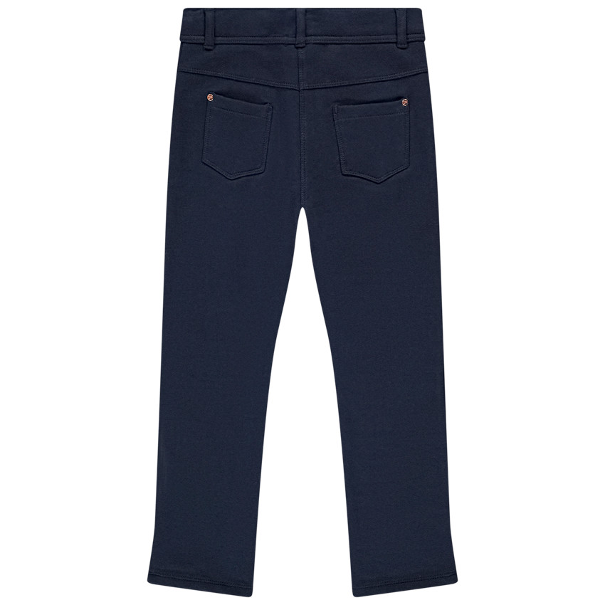 Pantalón de felpa suave liso para niña 