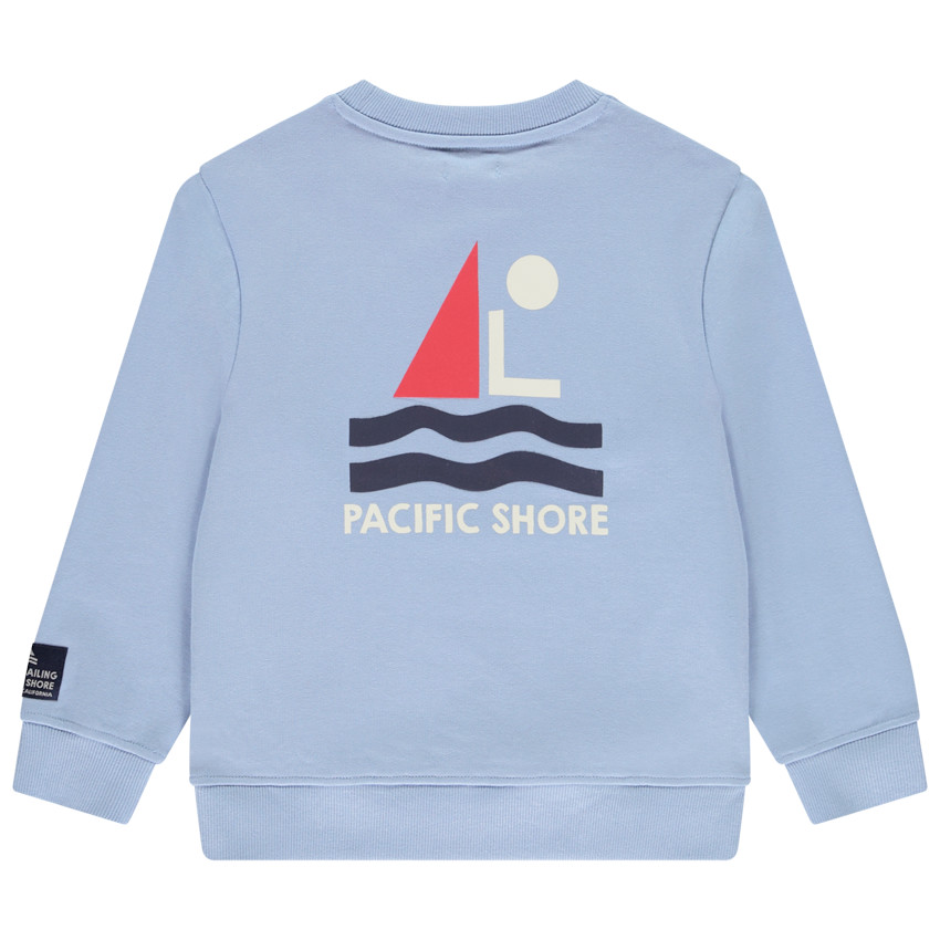 Sudadera de felpa con estampado y bolsillo canguro para niño 