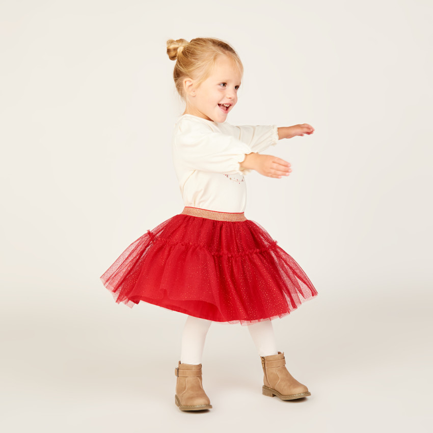 Camiseta de manga larga estampada para niña. 