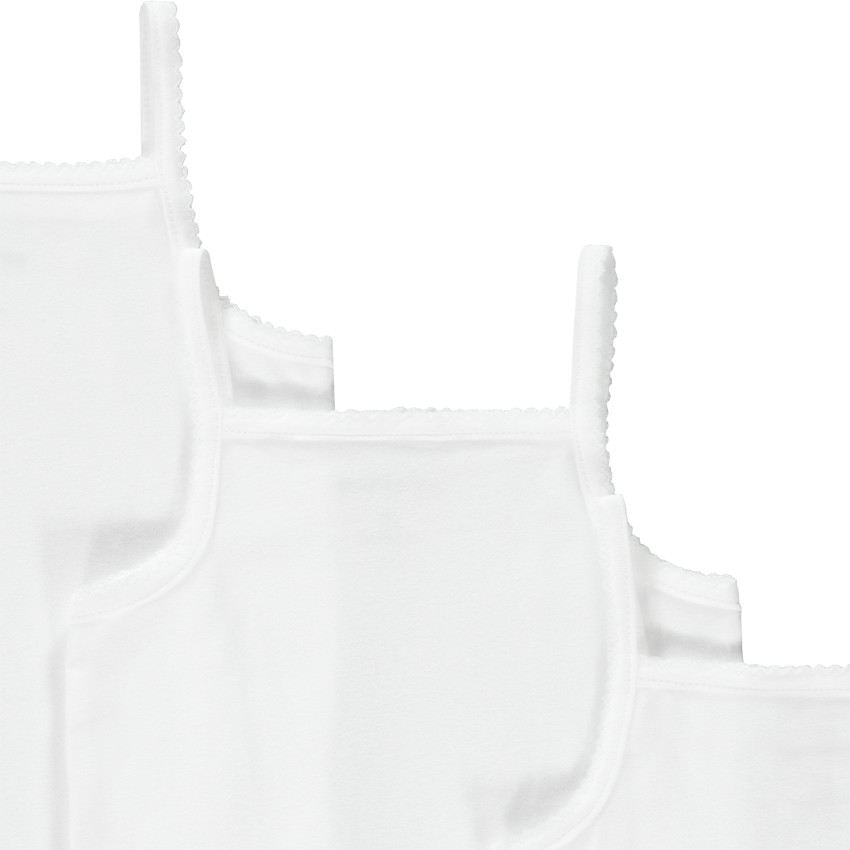 Pack de 3 bodies con tirantes blancos para bebe nina Orchestra