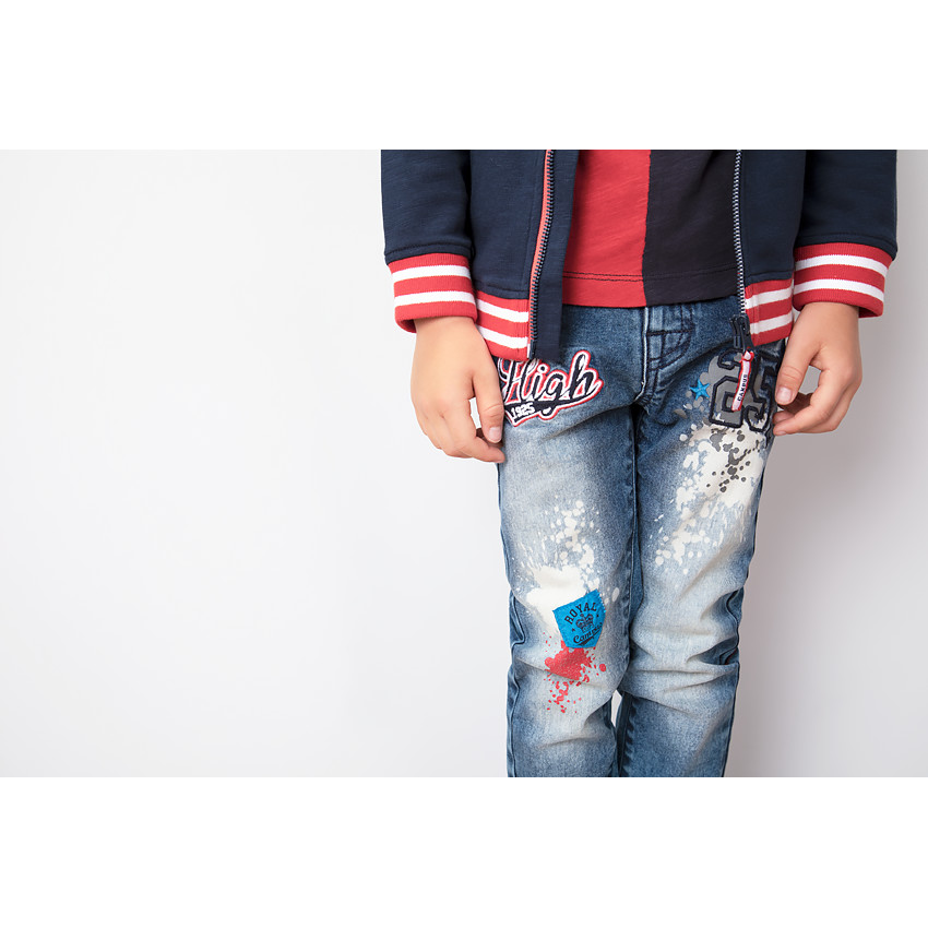 Vaqueros con efecto desgastado y manchas de pintura estampadas  Additional Vaqueros con efecto desgastado y manchas de pintura estampadas