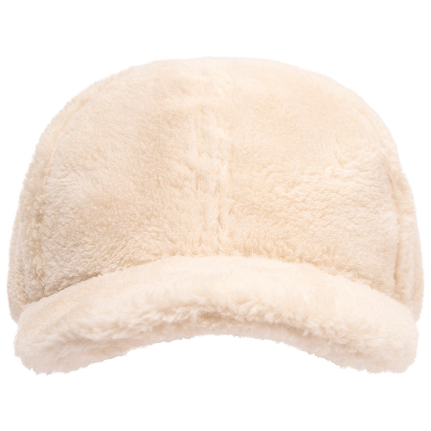 Gorra de pelaje sintético liso para niña 