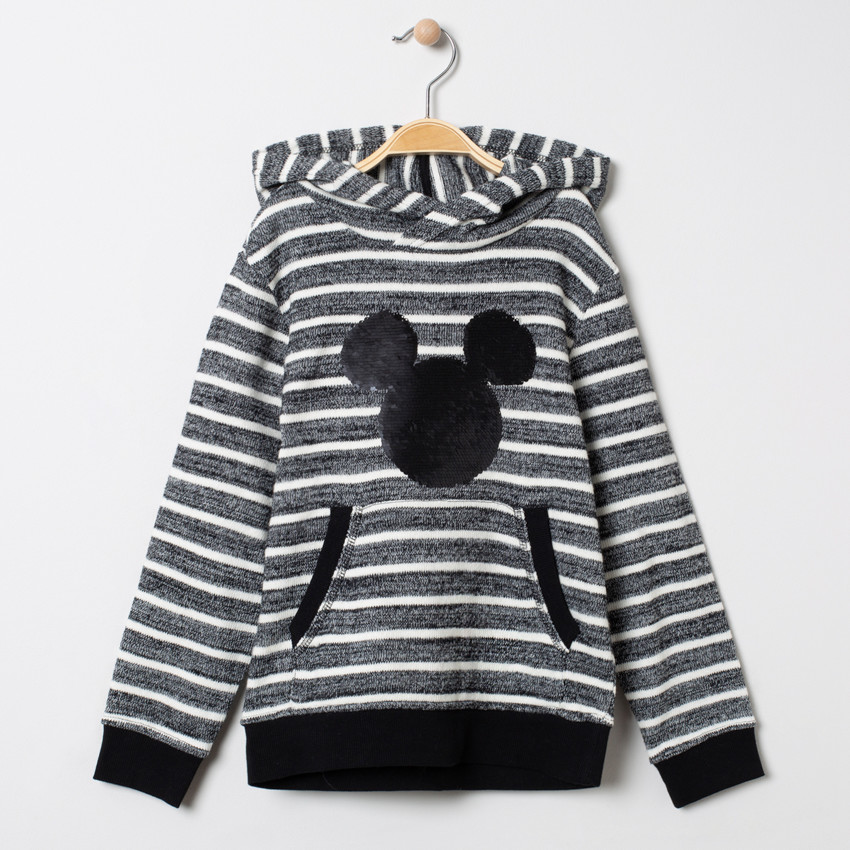 Sweat à capuche rayé motif Mickey Disney à sequins magiques  Additional Sweat à capuche rayé motif Mickey Disney à sequins magiques