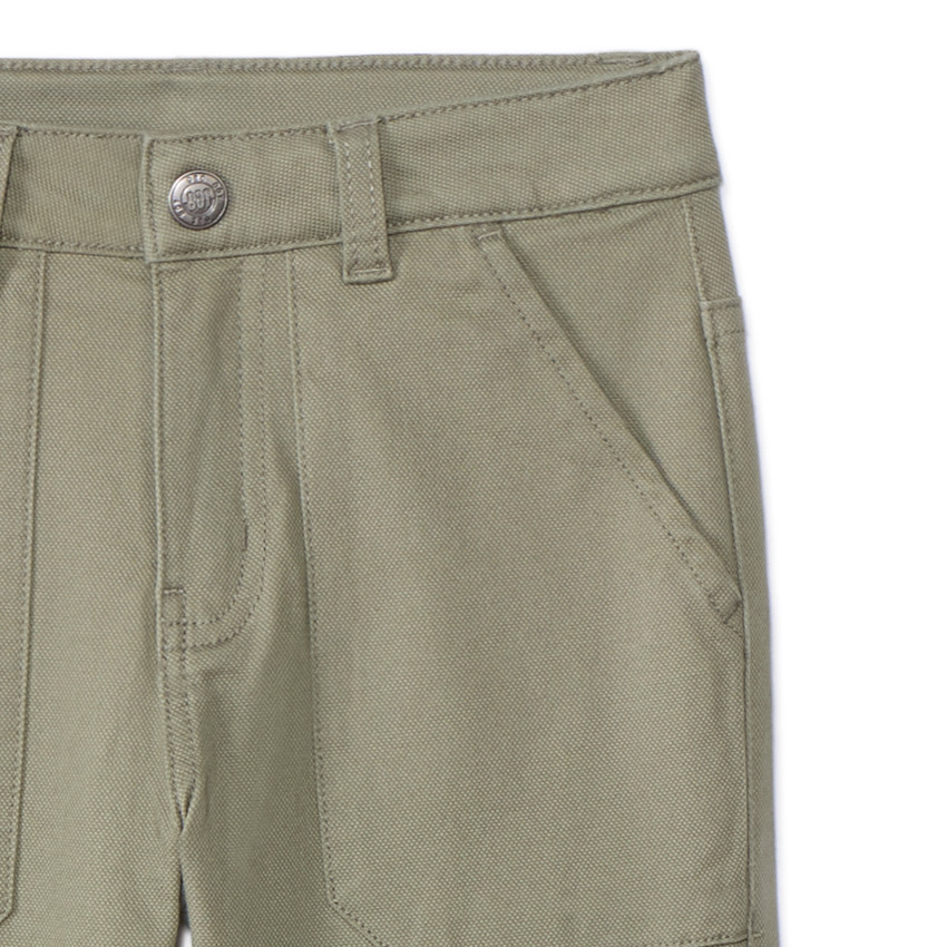 Pantalón de tela liso con forro para niño 