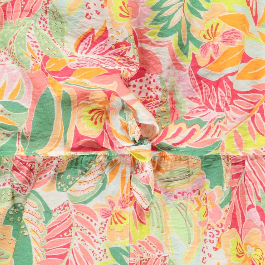 Pelele sin mangas estampado tropical para niña 