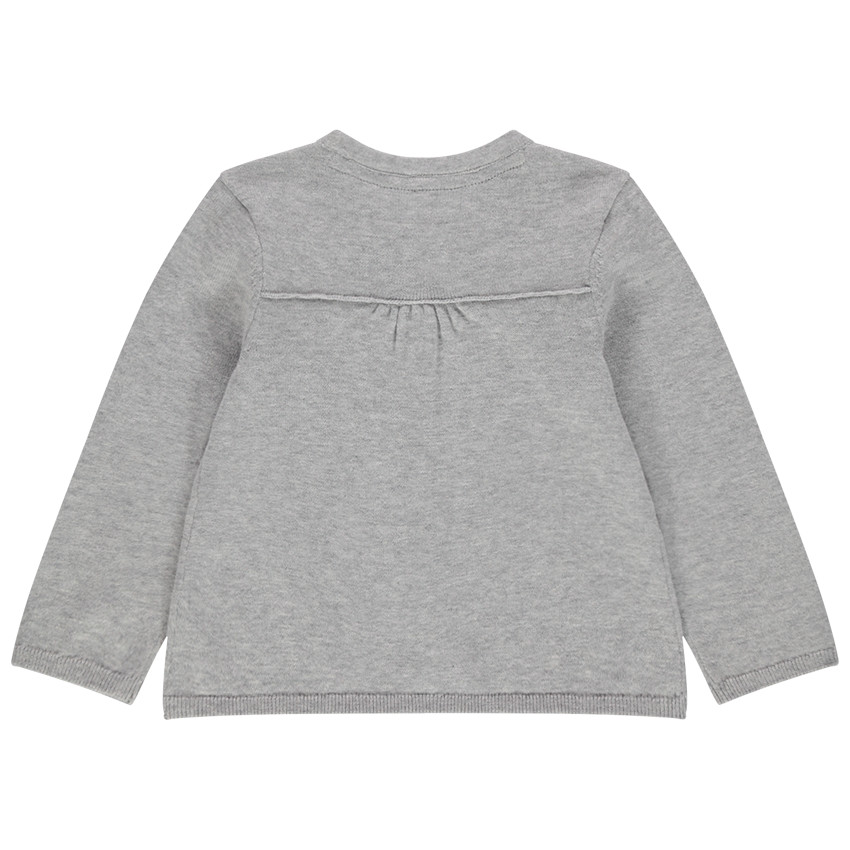 Gilet en tricot chiné à noeud brodé  Additional Gilet en tricot chiné à noeud brodé