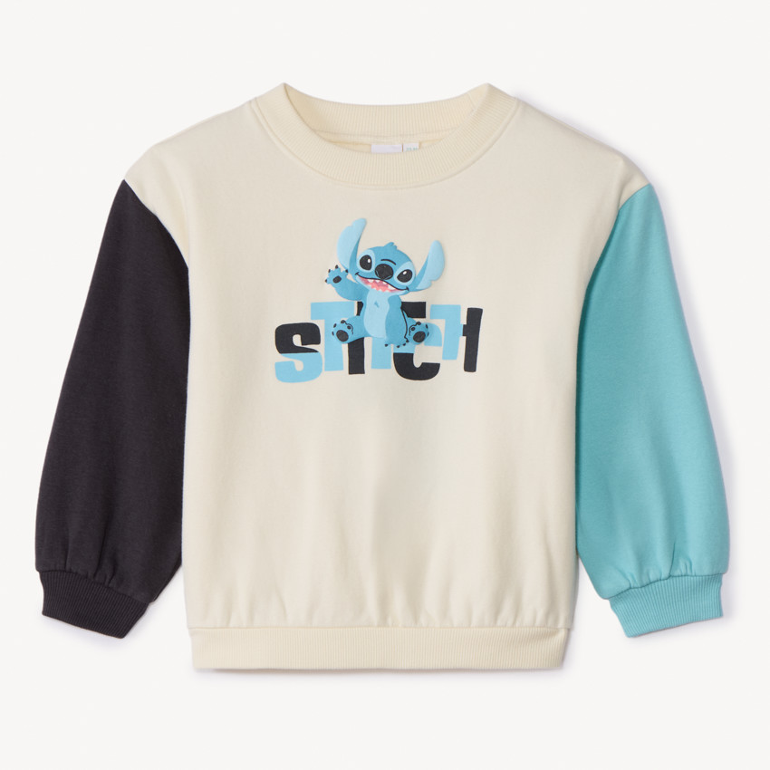 Sweat oversize effet color block Stitch Disney pour bébé garçon 