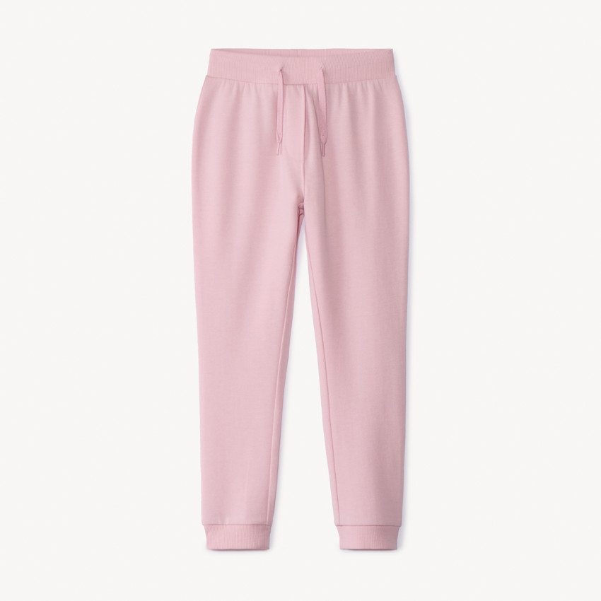Pantalón jogging de felpa unicolor para niña 