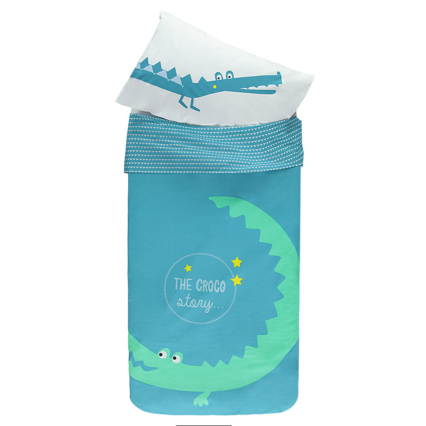 Funda nórdica y funda de almohada con motivo de cocodrilo 