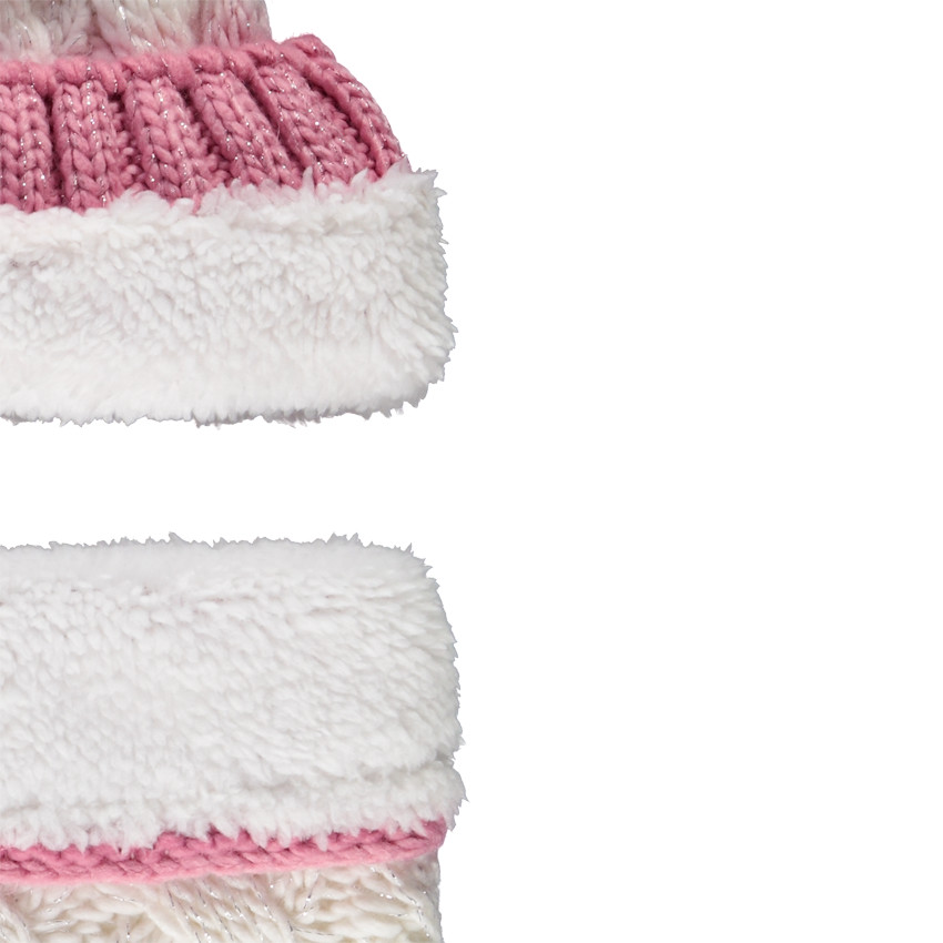 Conjunto de gorro + cuello en punto tie & dye para niña 