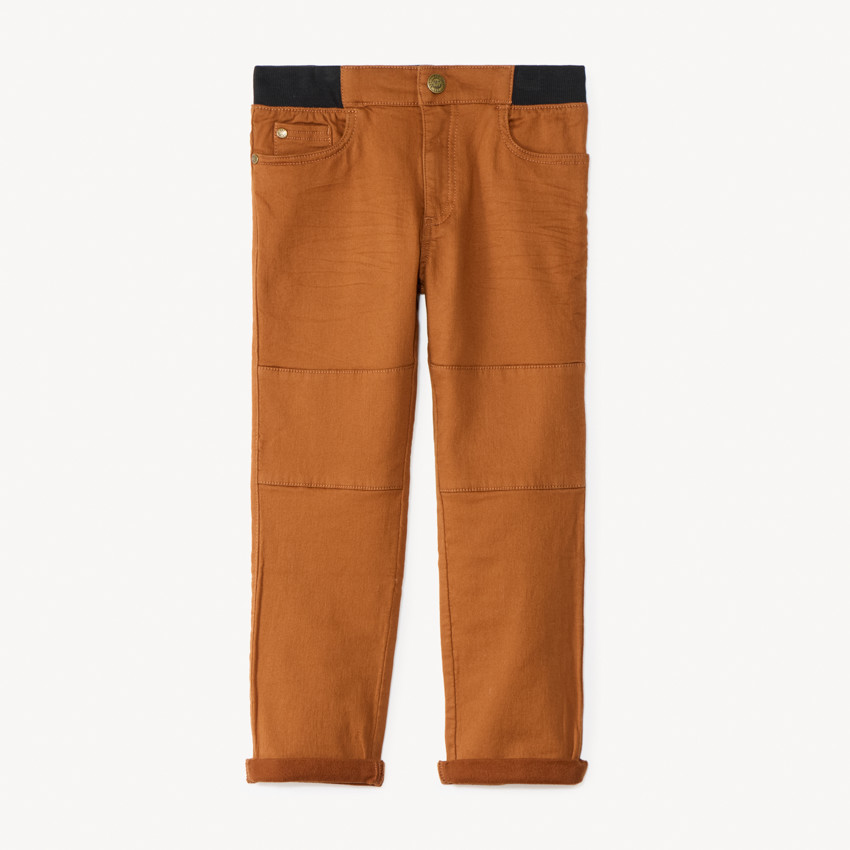 Pantalón liso con cintura elástica para niño 