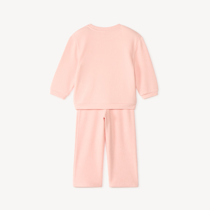 Conjunto de chándal oversize con flores de ganchillo para niña bebé 