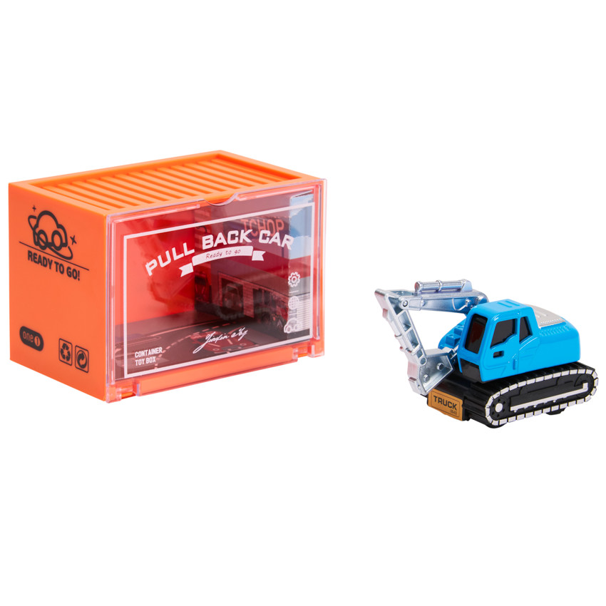 Vehículo miniatura a fricción Tractor azul/negro 