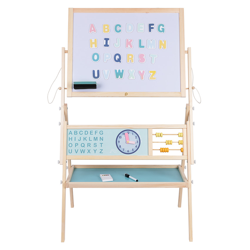 Chevalet doble cara magnético pizarra negra y pizarra blanca 