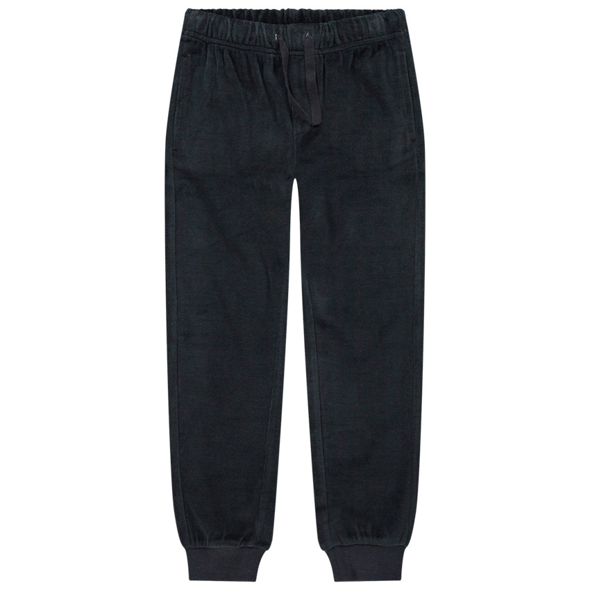 Pijama de terciopelo bicolor con estampado de estilo rock 