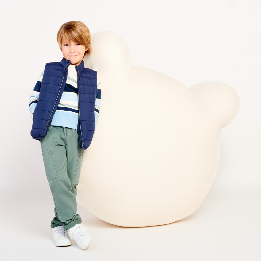 Pantalón efecto canalé con bolsillos para niño 