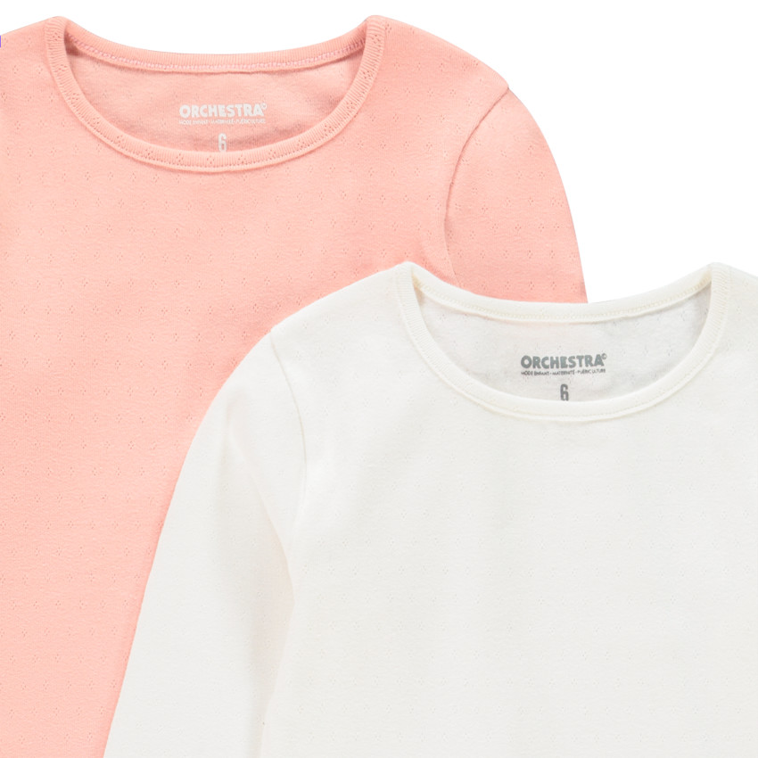 Pack de 2 bodies de algodón para niña 