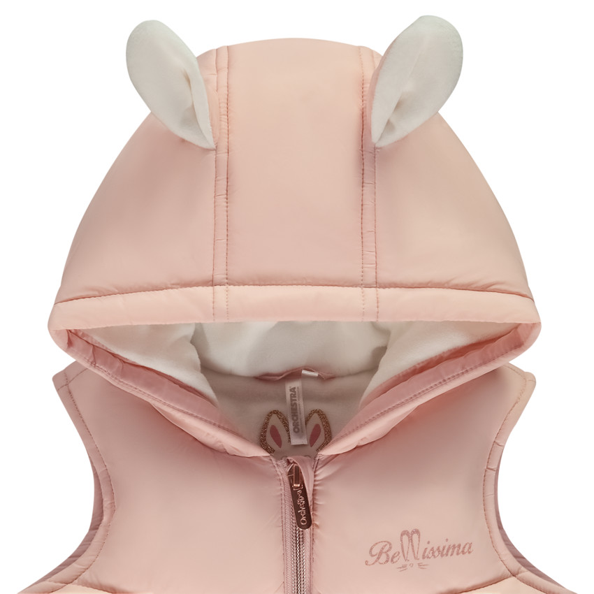 Chaleco acolchado divertido con conejo para bebé niña  Additional Chaleco acolchado divertido con conejo para bebé niña