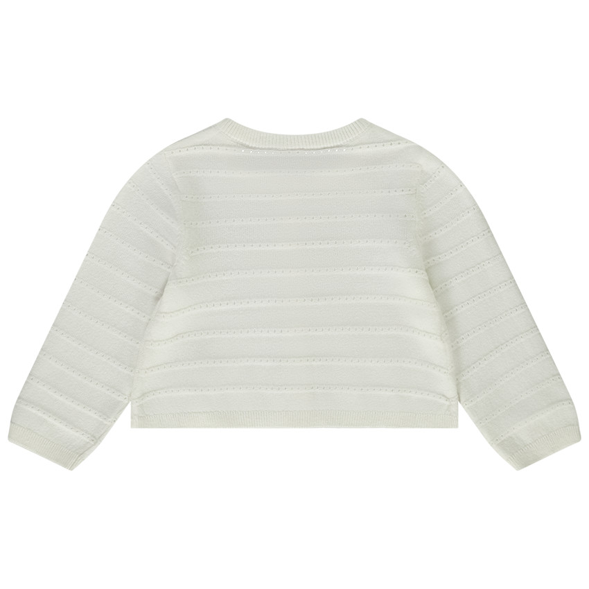 Chaqueta de punto calado para bebé niña 