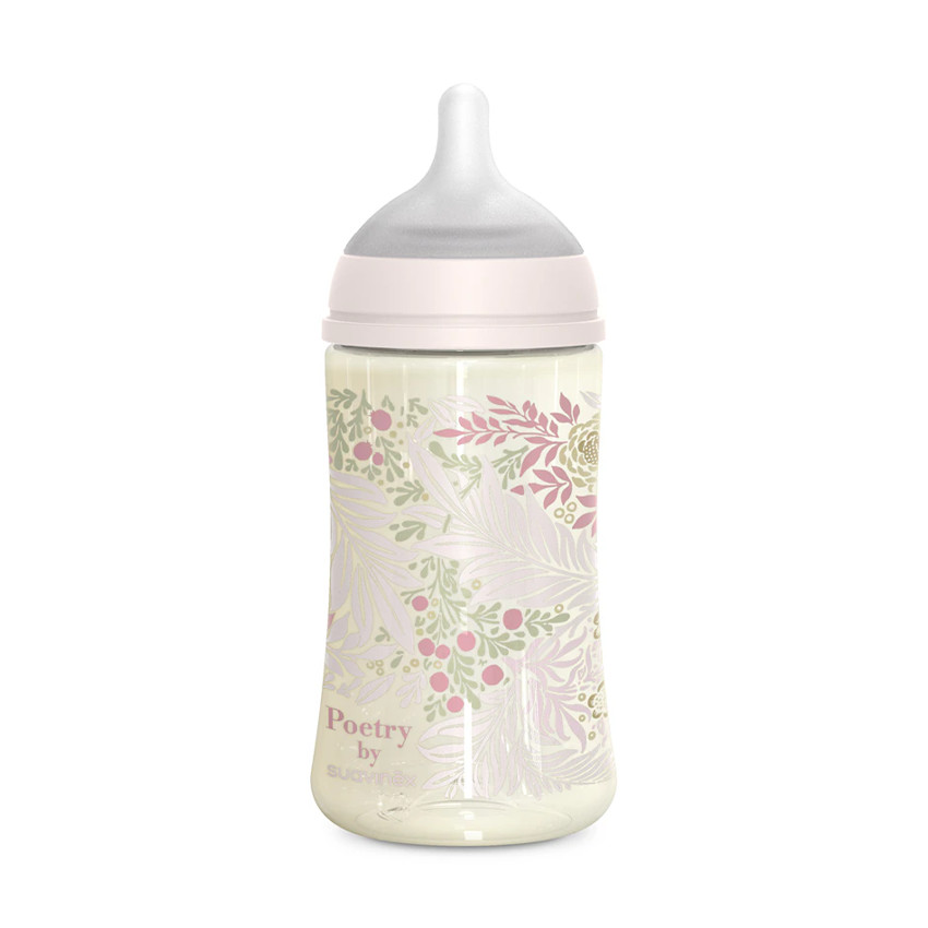 Biberón con tetina fisiológica SX Pro M 270ml Poetry rosa 
