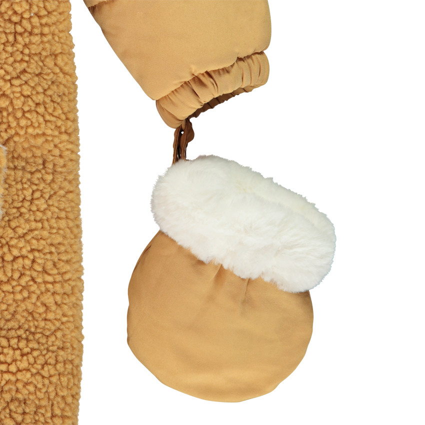 Buzo ourson bicolor para bebé con acabados diferentes según la edad 