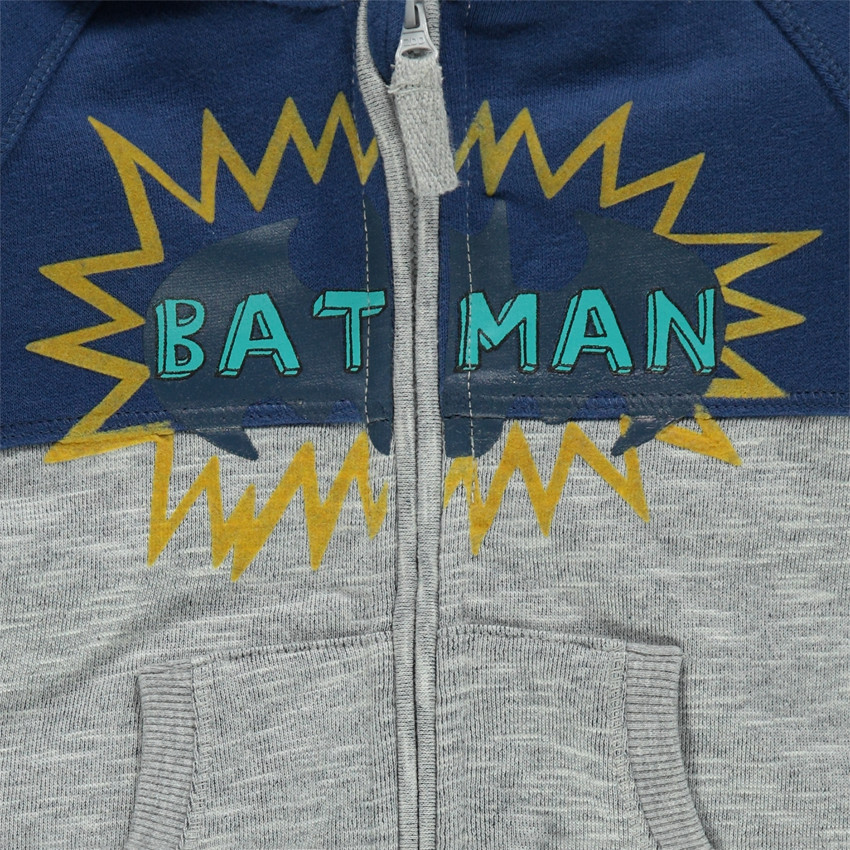 Combinación con cremallera con capucha con estampado Batman 
