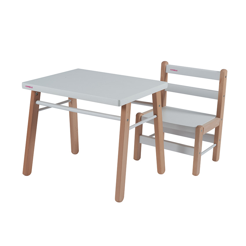 Silla infantil – bicolor natural/ blanco 