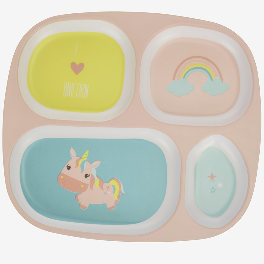 Platos compartimentados de melamina - Unicornio  Additional Platos compartimentados de melamina - Unicornio