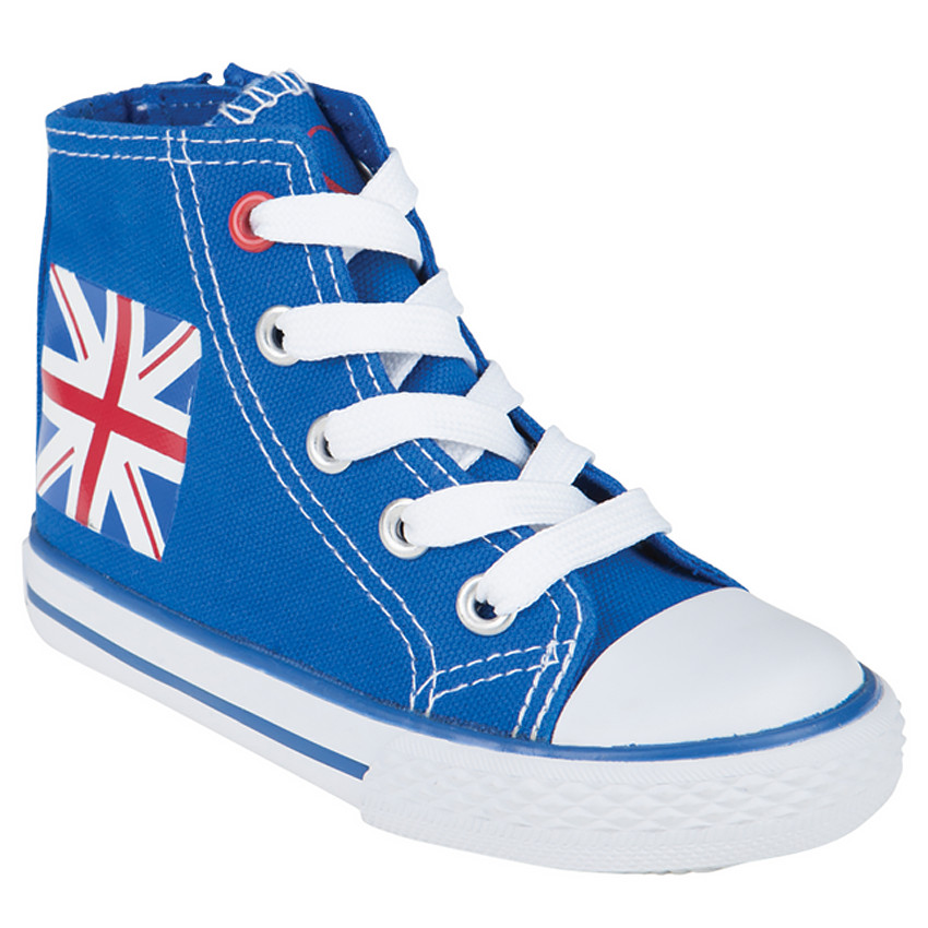 Baskets montantes à lacets avec patch drapeau du 28 au 35   Additional Baskets montantes à lacets avec patch drapeau du 28 au 35