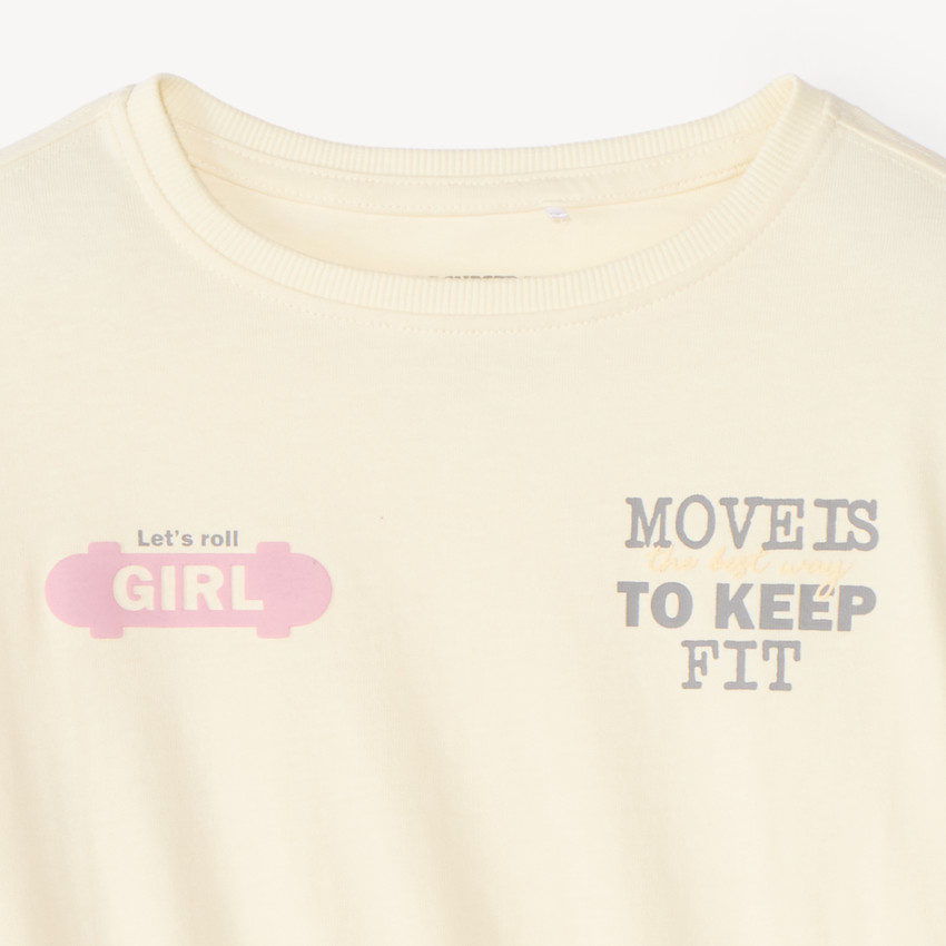 Camiseta de manga larga para niña con estampado deportivo 