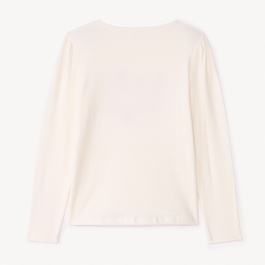 Camiseta de manga larga bordada para niña. 