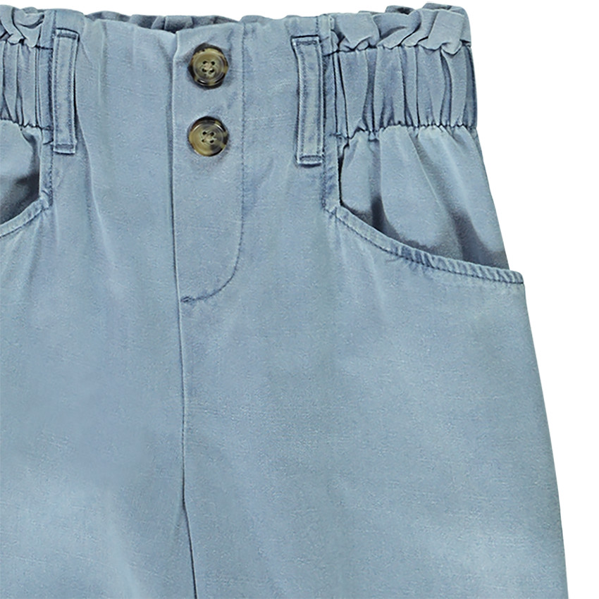 Pantalón viscosa y algodón cintura elástica Main Pantalón viscosa y algodón cintura elástica