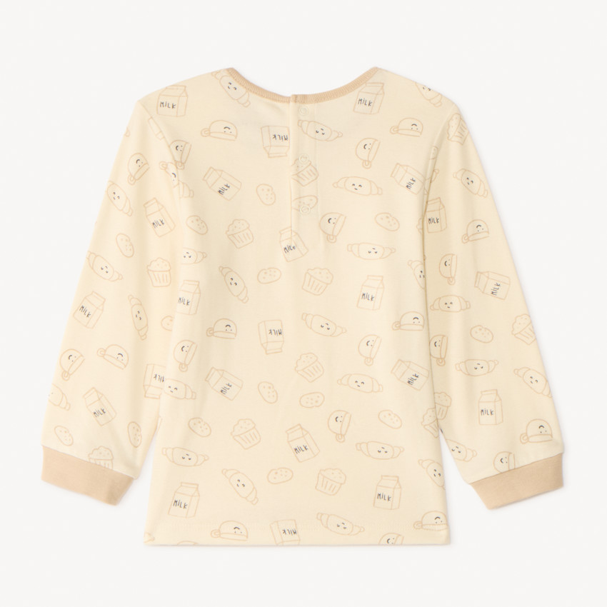 Set de pyjama long 2 pièces imprimé breakfast pour bébé garçon 