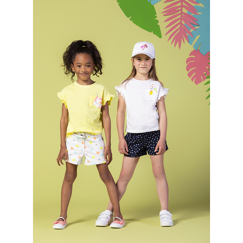 Gorra blanca con palmeras en lentejuelas 