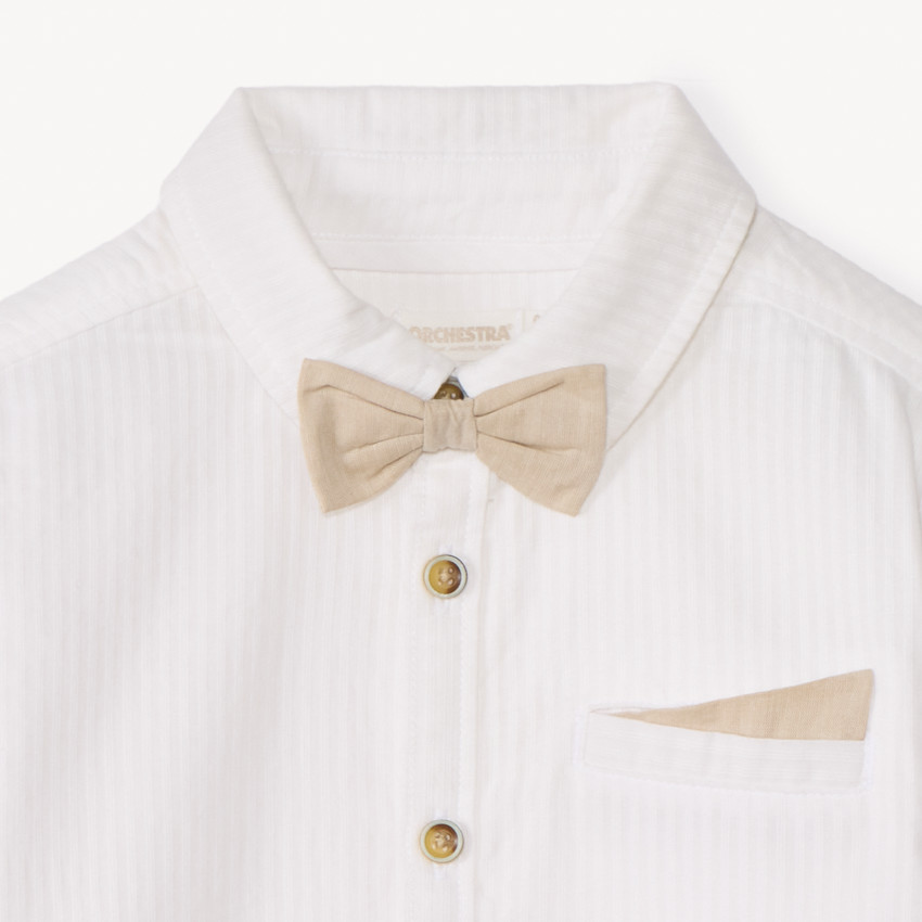 Camisa de manga larga + pajarita para niño 