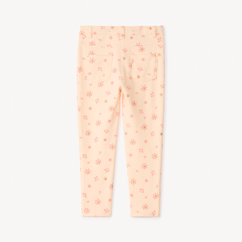 Pantalón con estampado de flores brillantes para niña bebé. 