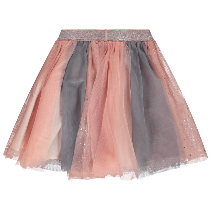 Jupe patineuse en tulle multicolore fille 