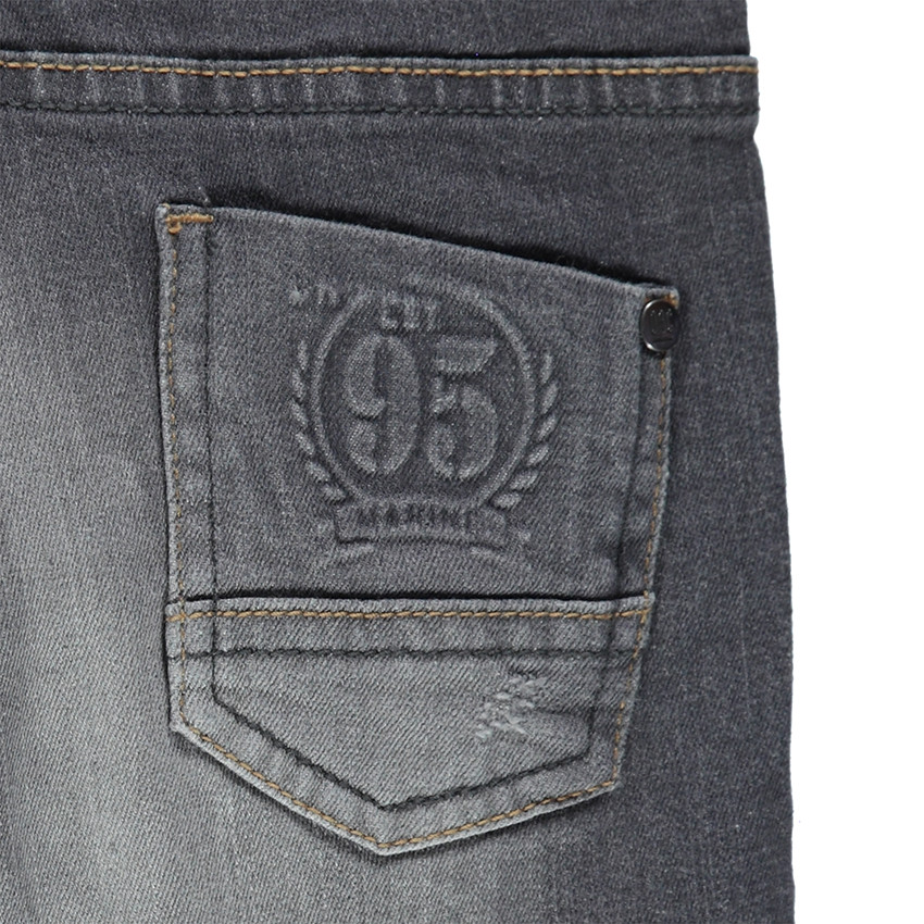 Júnior - Vaqueros corte slim efecto usado con desgastado de fantasía 