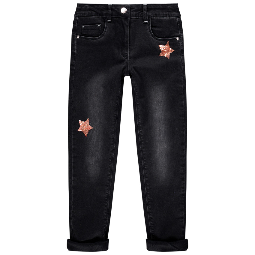Jeans skinny detalles estrellas con lentejuelas 