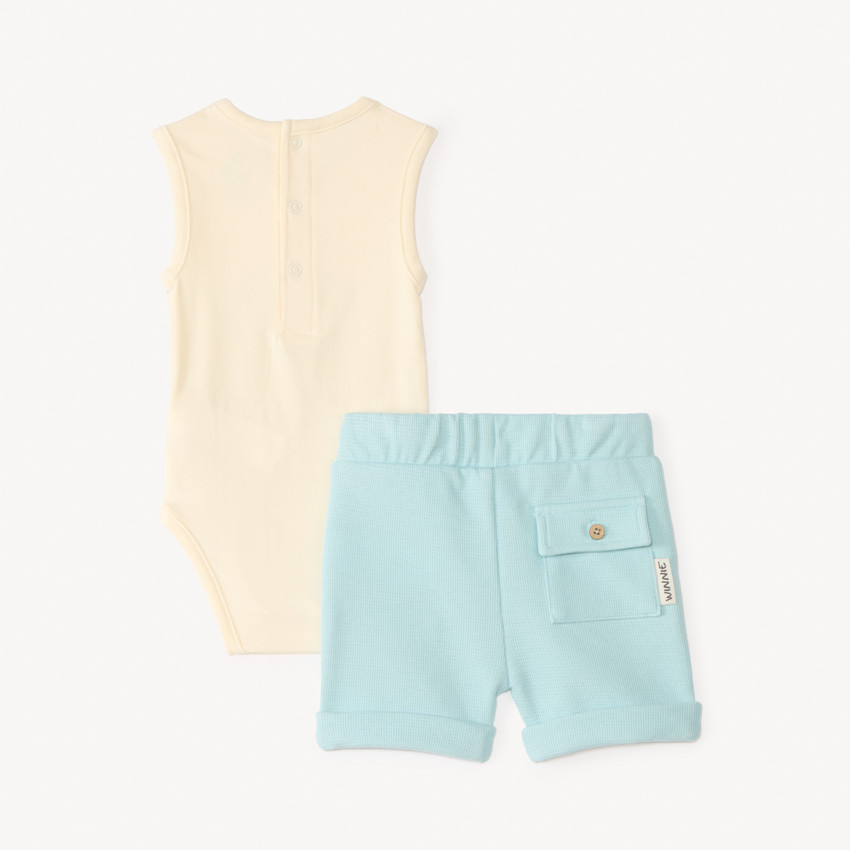 Conjunto de 2 piezas body + short Winnie the Pooh Disney para bebé niño 