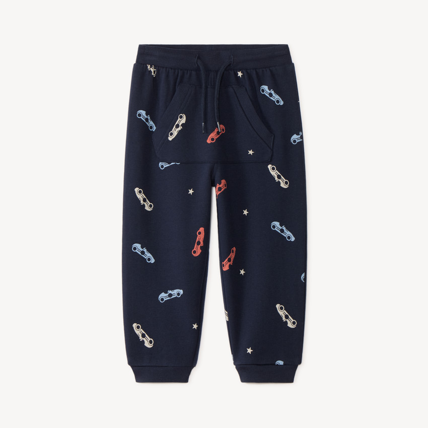 Pantalón de chándal para bebé niño con estampado de coches. 