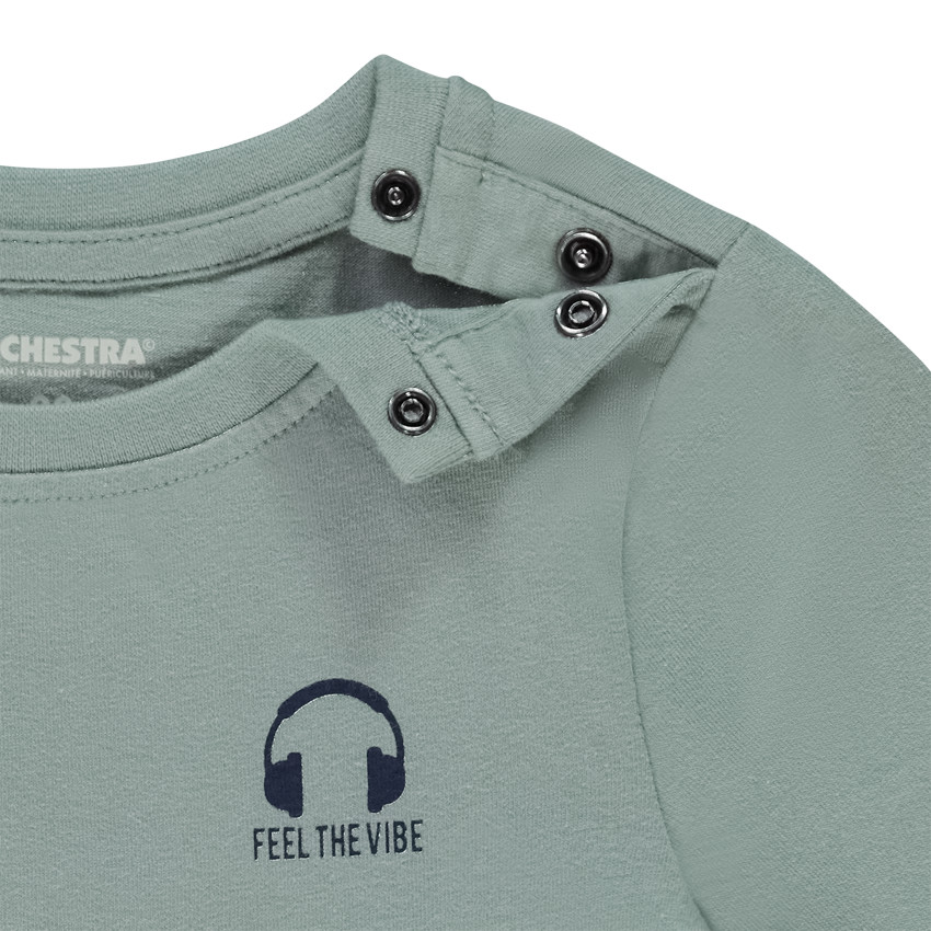 Pack de 3 camisetas de manga larga con estampado de casco para bebé niño 