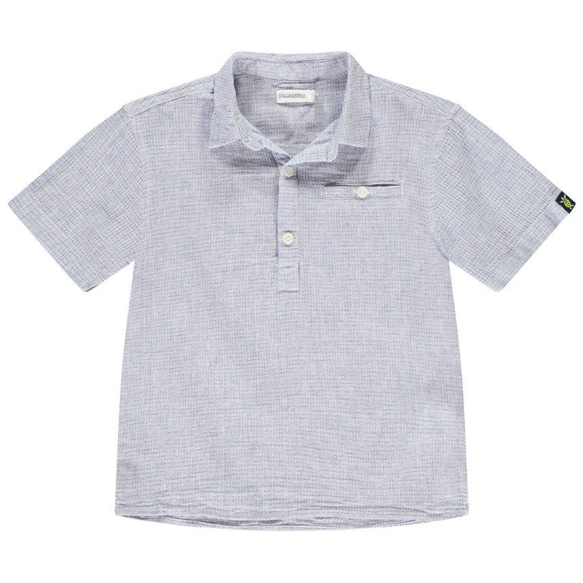 Camiseta de manga corta en tela lisa para niño 