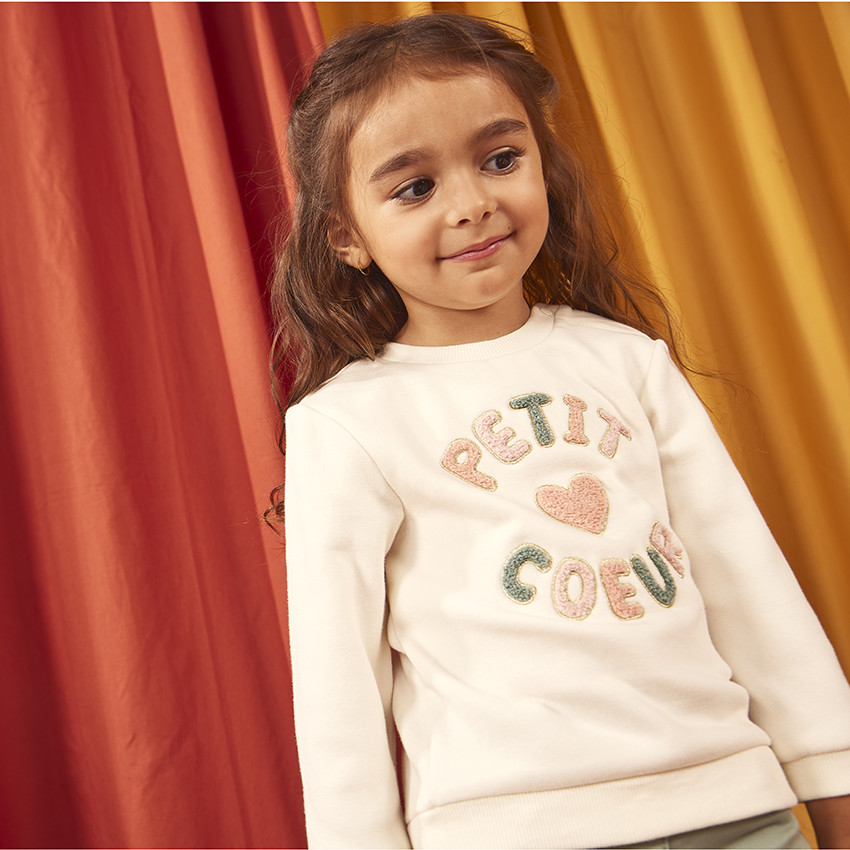 Sudadera de felpa con parches para bebé niña 