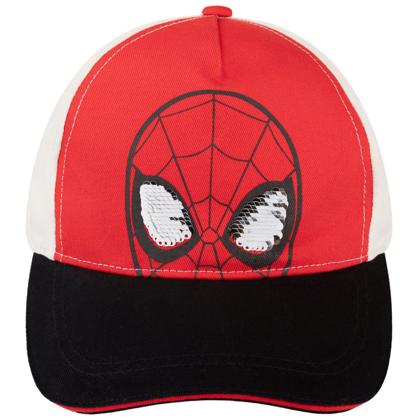 Gorra de Spider-Man Marvel con lentejuelas mágicas para niño 