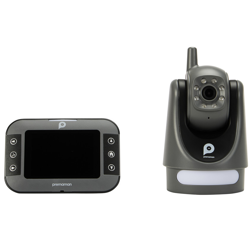 Vigilabebés de video con cámara rotativa Buddy Motion gris 