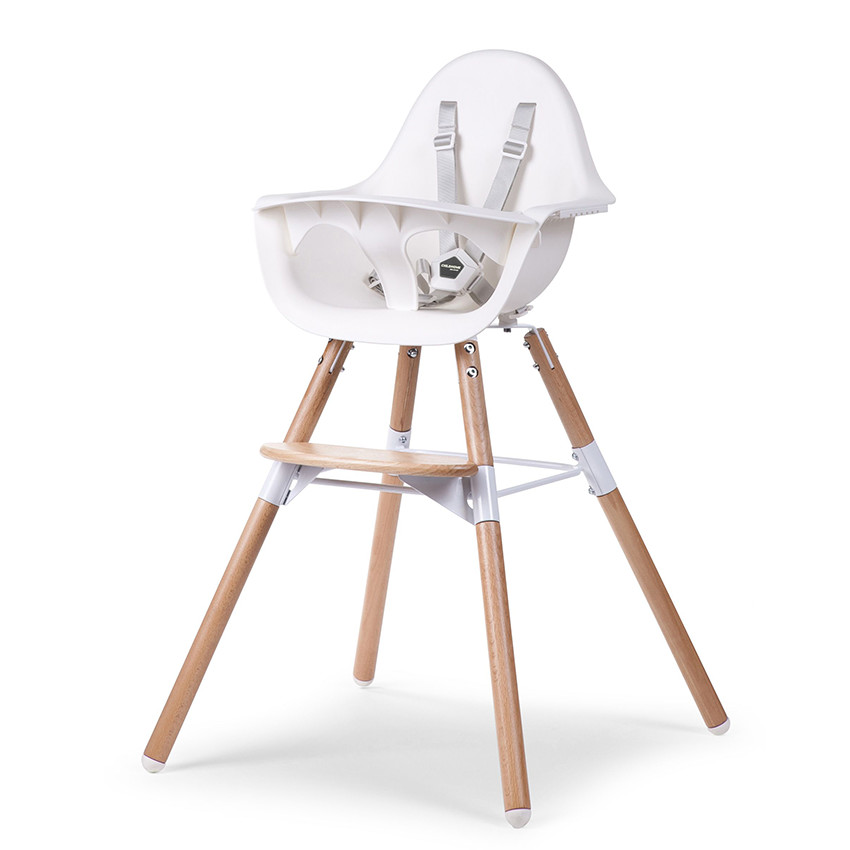 Chaise Haute Evolu 2 - Naturel/Blanc 