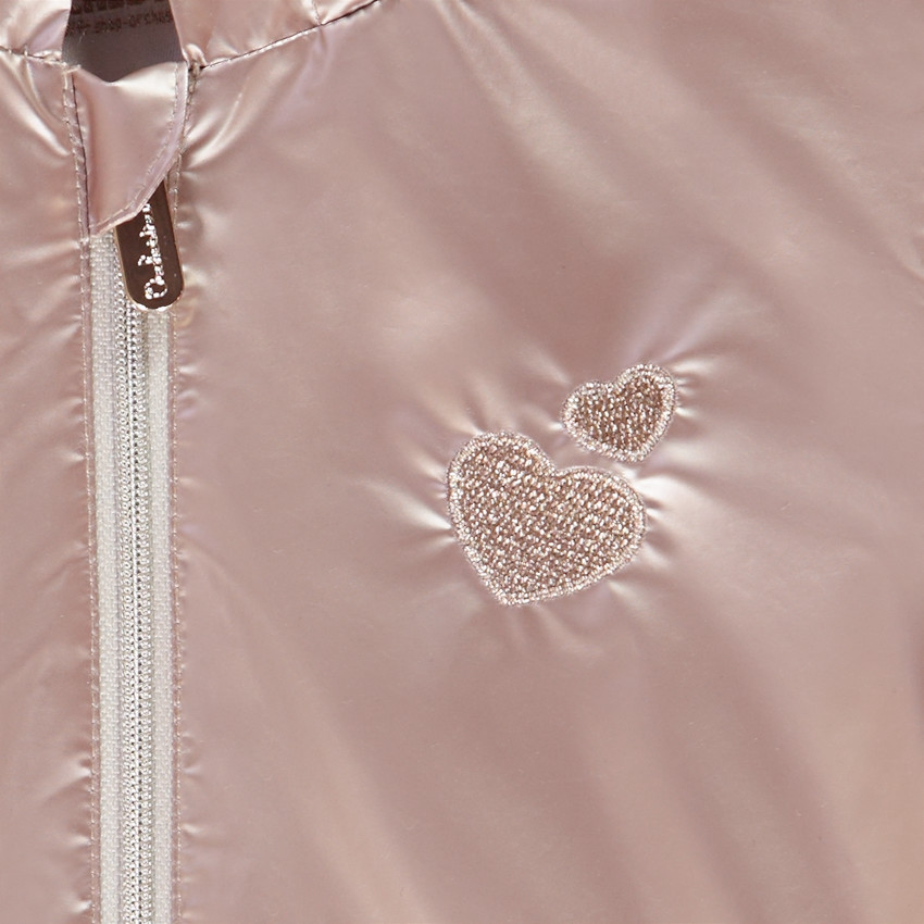 Chubasquero de tela efecto metalizado con forro de terciopelo para bebé niña  Additional Chubasquero de tela efecto metalizado con forro de terciopelo para bebé niña