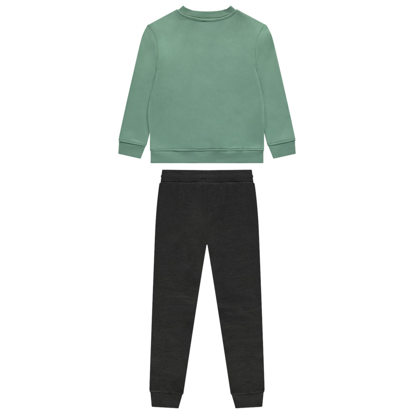 Conjunto de jogging de felpa con estampado fantasía para niño 